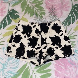 Cow print boutique shorts